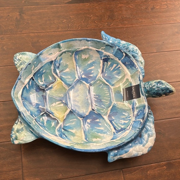 Nautica Other - Nautica New Turtle Serving Platter Tropical Blue Melamine Large